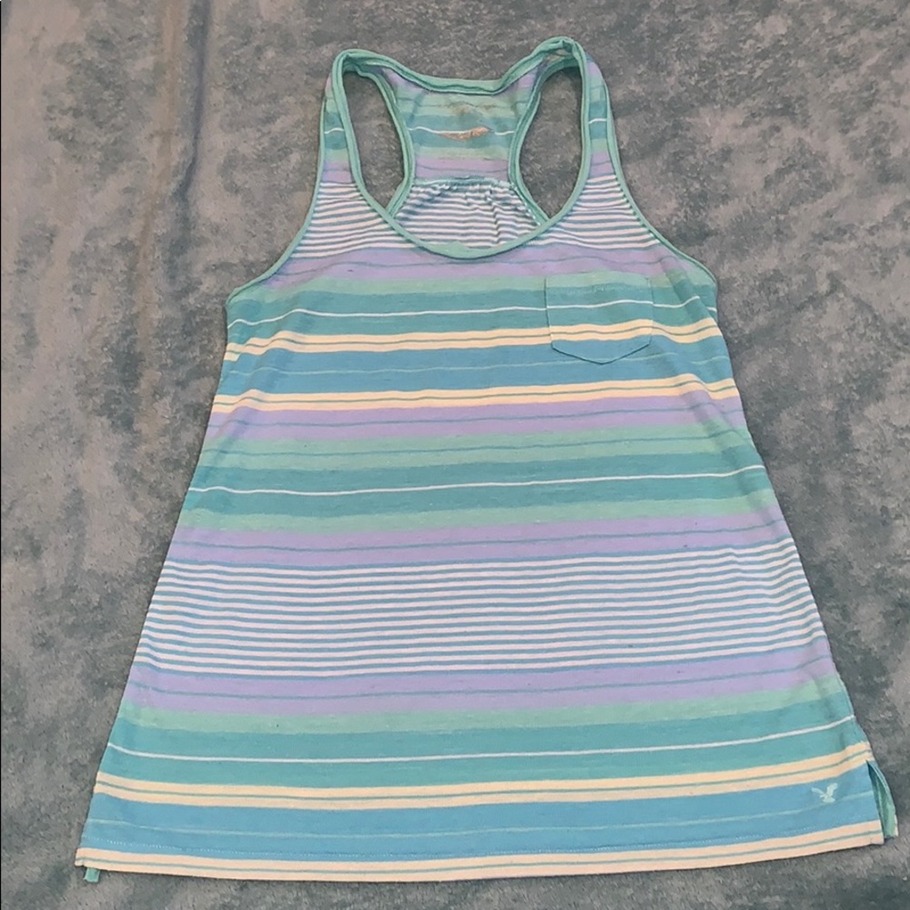 Stripped Racer Back Tank